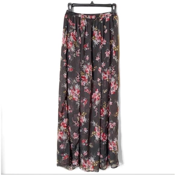 Hollister Dresses & Skirts - Hollister Sheer Floral Maxi Skirt